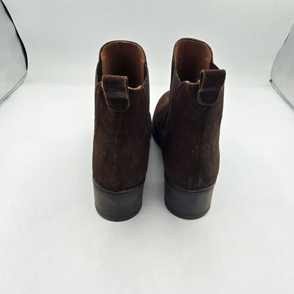 Eric Michael Women's Size 37 (6.5-7) Brown Leather Chelsea Ankle Boots - Picture 5 of 9